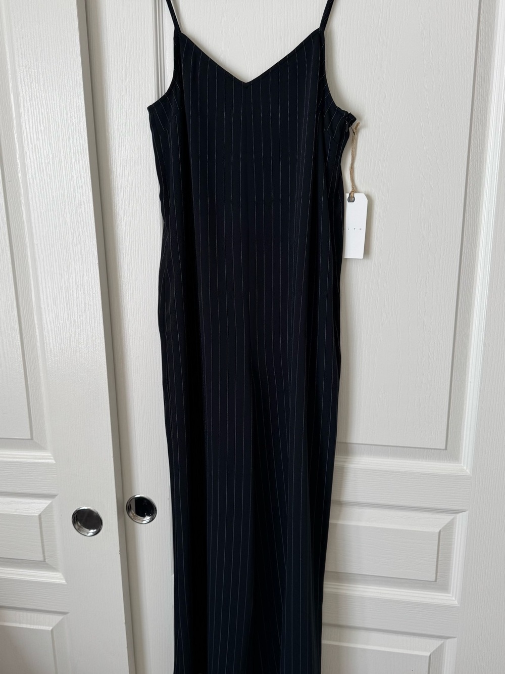 Black Stripes Romper with pockets - new